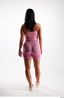 Reeta  1 back view dressed pink short leggings pink…